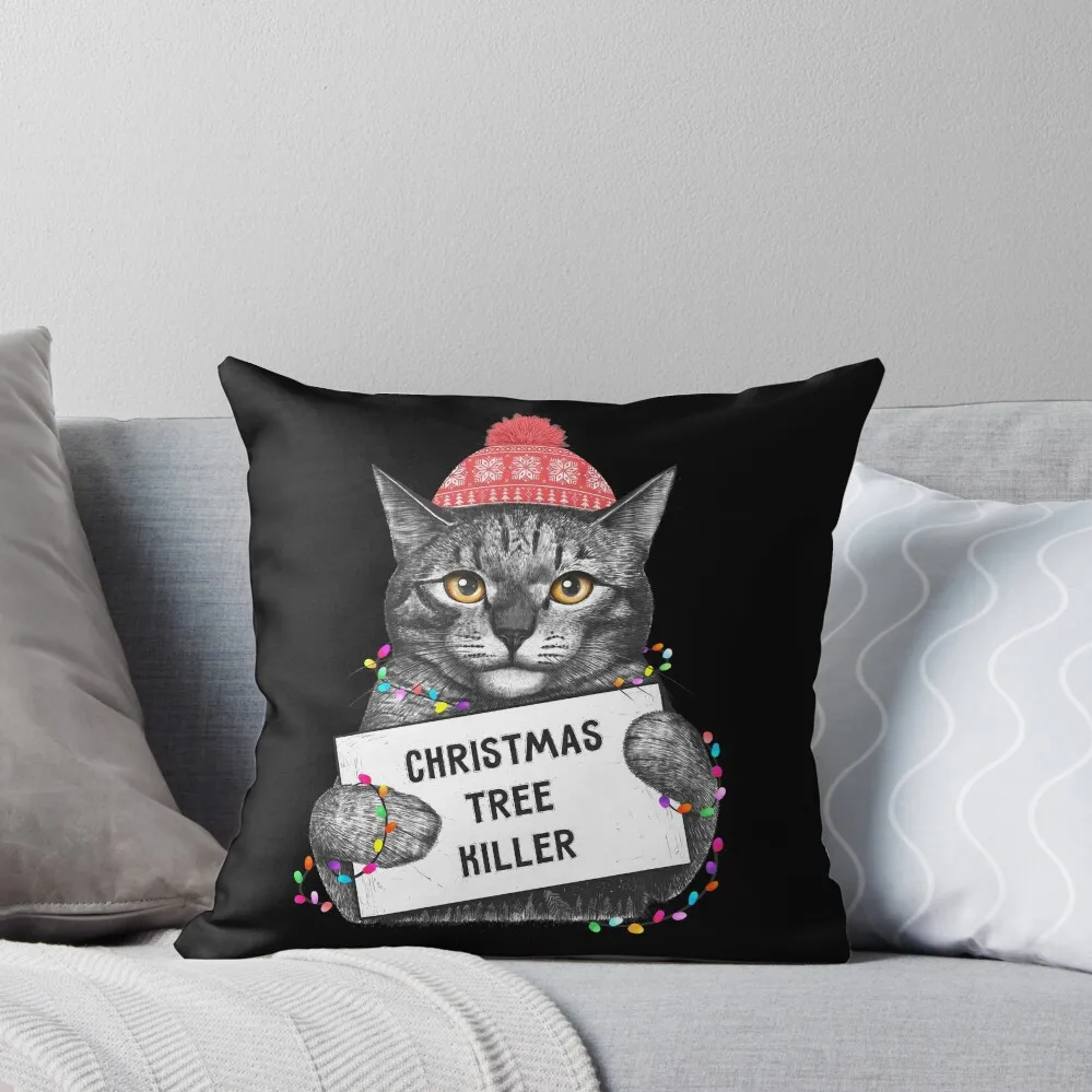 

Christmas tree killer Throw Pillow New year Pillow Cases Luxury Pillow Cover