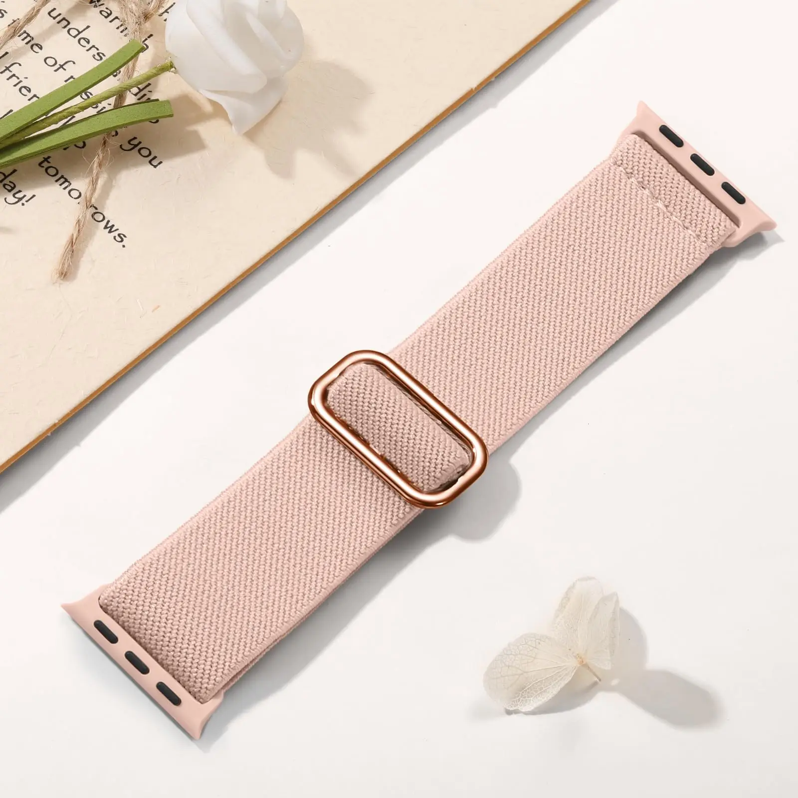 Braided Adjustable Band Compatible with Apple Watch，Stretchy Nylon Sport Strap for iWatch Men Women Series 10 9 8 7 6 SE Ultra 2