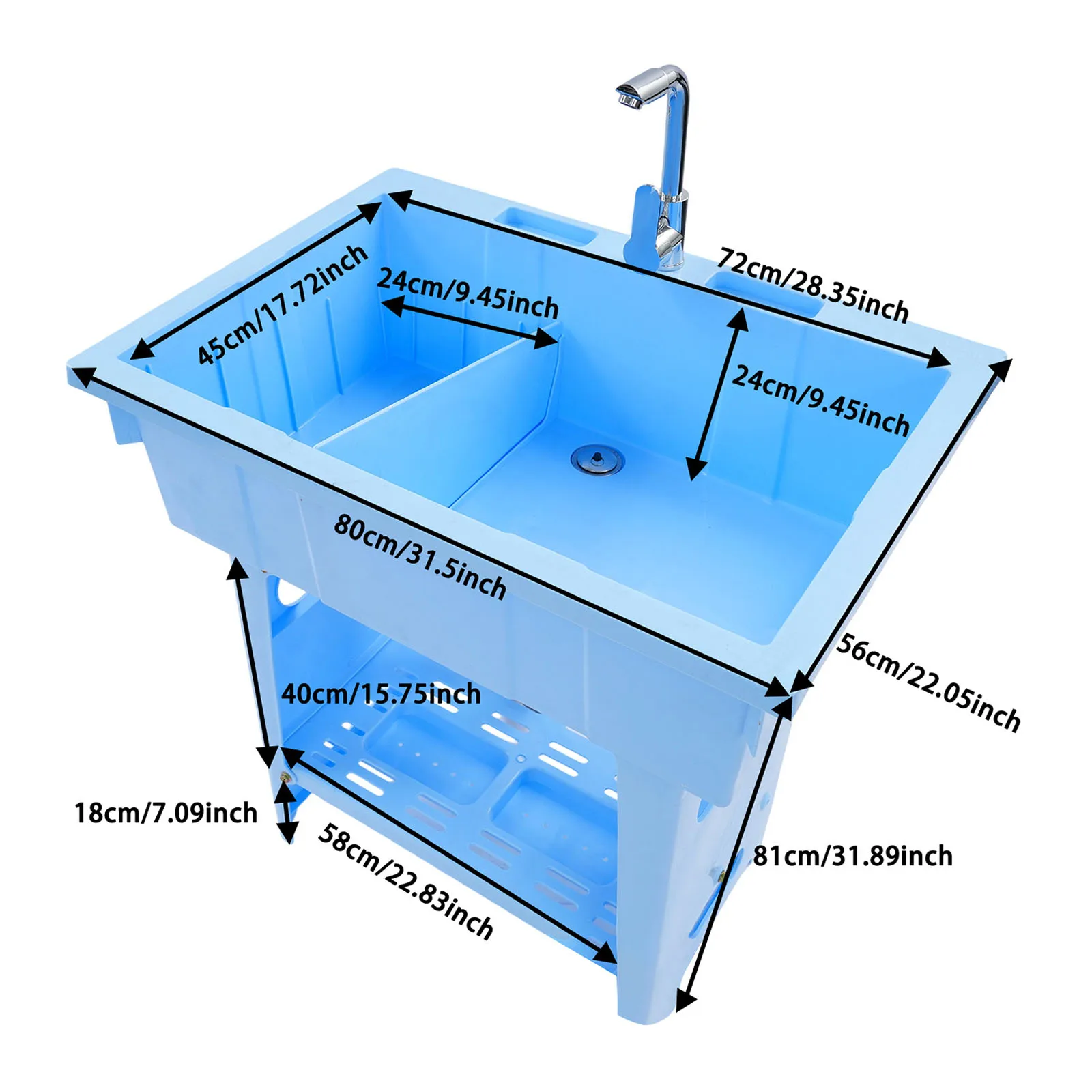 

Laundry Utility Sink with Faucet Freestanding Laundry Sink With Washboard Utility Sink Laundry Tub for Washing Room