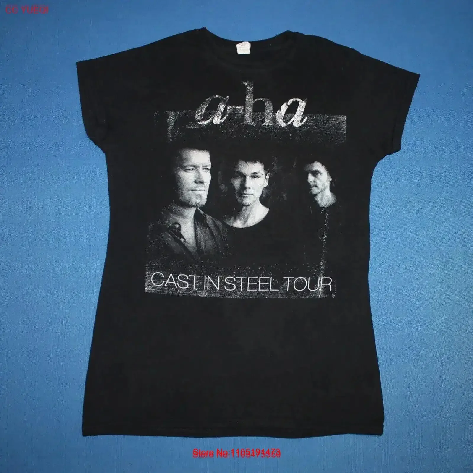 A Ha T Shirt Cast In Steel Tour 2016 New Wave Synth Pop Band Women's Medium vintage Washed Versatile Casual Stylish homme