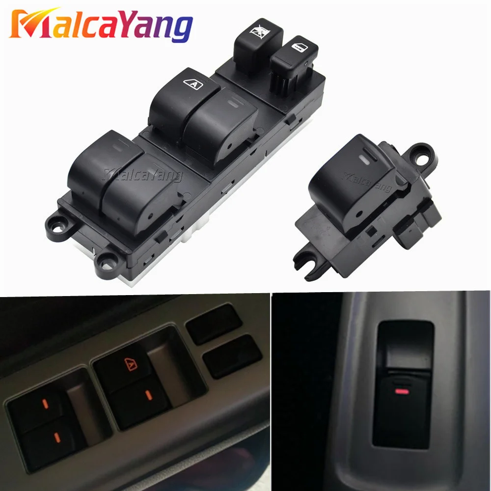 With Light Power Window Master Switch 25411-AX010 25401-ED500 For Nissan TIIDA C11 SC11 C11Z VERSA S SL 2007-2010 25411AX010 254
