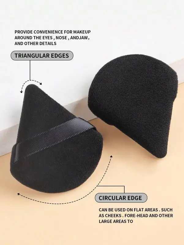 10 مجموعة منتفخة مسحوق متعددة الألوان مجموعة نفخة البودرة متعددة الألوان مثلث على شكل قلب مسحوق نفخة مستحضرات التجميل القطن #3