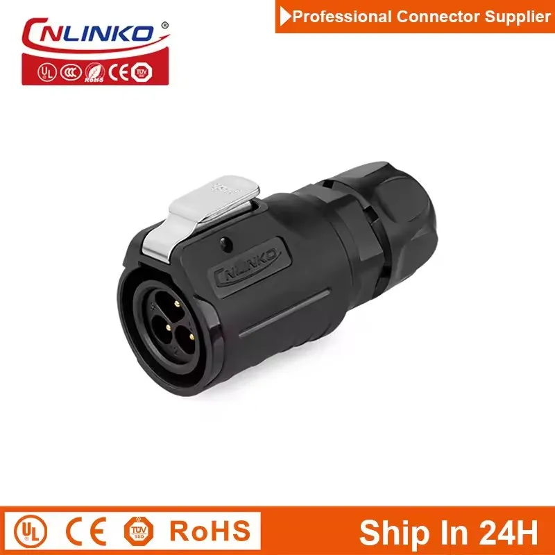 Cnlinko LP16 Aviation 3pin M16 Waterproof Solder Plug Socket Wire Joint Power Connector