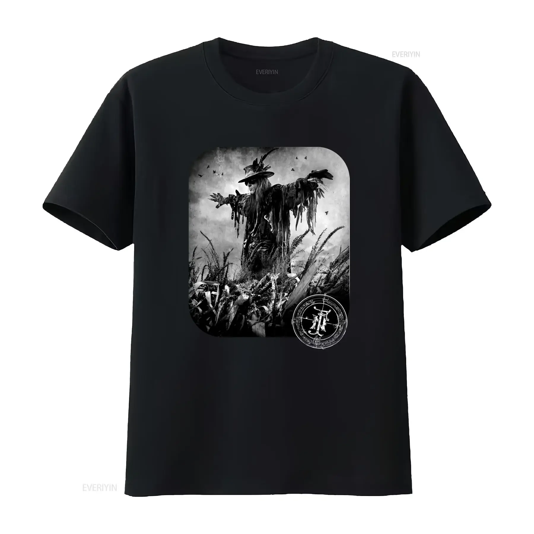 Unique Gothic Style Fields of the Nephilim T Shirt for Men Vintage Design with Scarecrow Print vintage Washed Soft homme