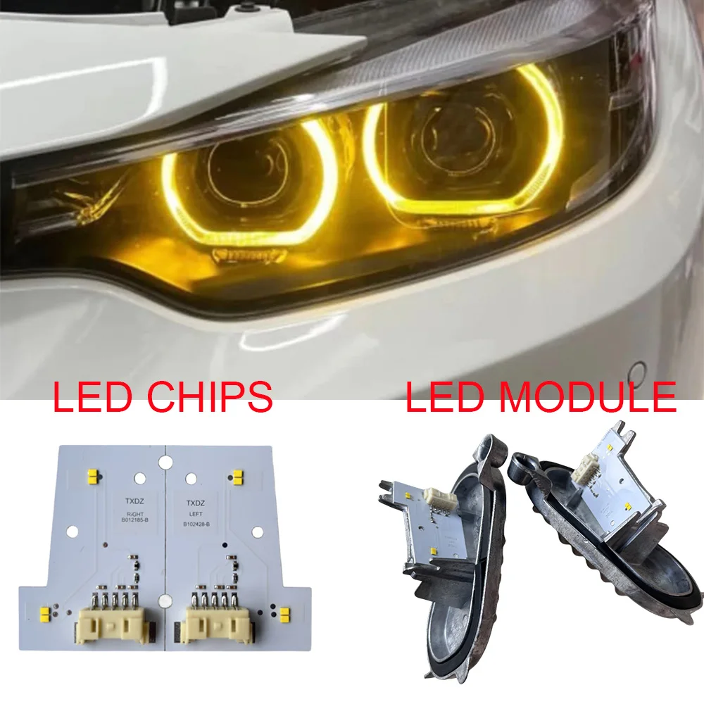 

FOR BMW Low Configuration Version Daylight Refit Lemon Yellow DRL LED Chips Module F80 M3 LCI F32 F82 M4 F33 F83 F36 Angel Eyes