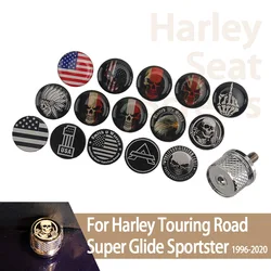 For Harley Touring Road Street Super Glide Dyna Softail Sportster 883 1200 Motorcycle Rear Seat Screw Seat Mount Bolt Screw Cap