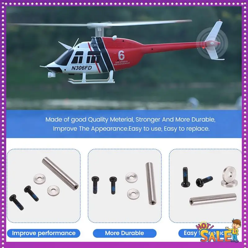 AA87 RC Toy Helicopter Upgrade C138 Набор винтов с крестообразным валом для RC ERA C138 Bell 206 1:33 Детали радиоуправляемого игрушечного вертолета