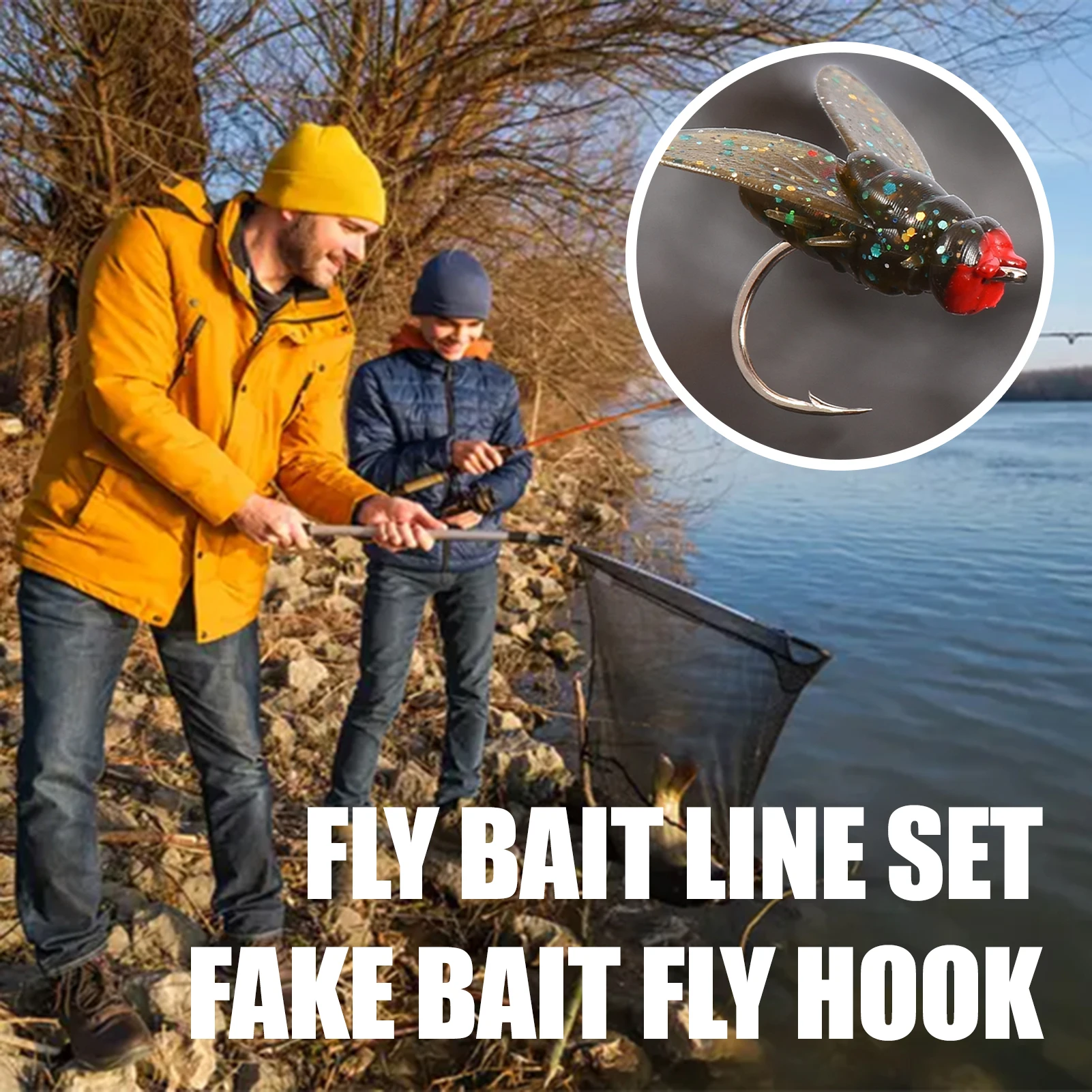 

Fishing Lure Set Artificial Simulated Fly Fake Bait Set For Carp Crucian Sea Bass Bream Anti Winding Line Luya Bait Fishing Hook
