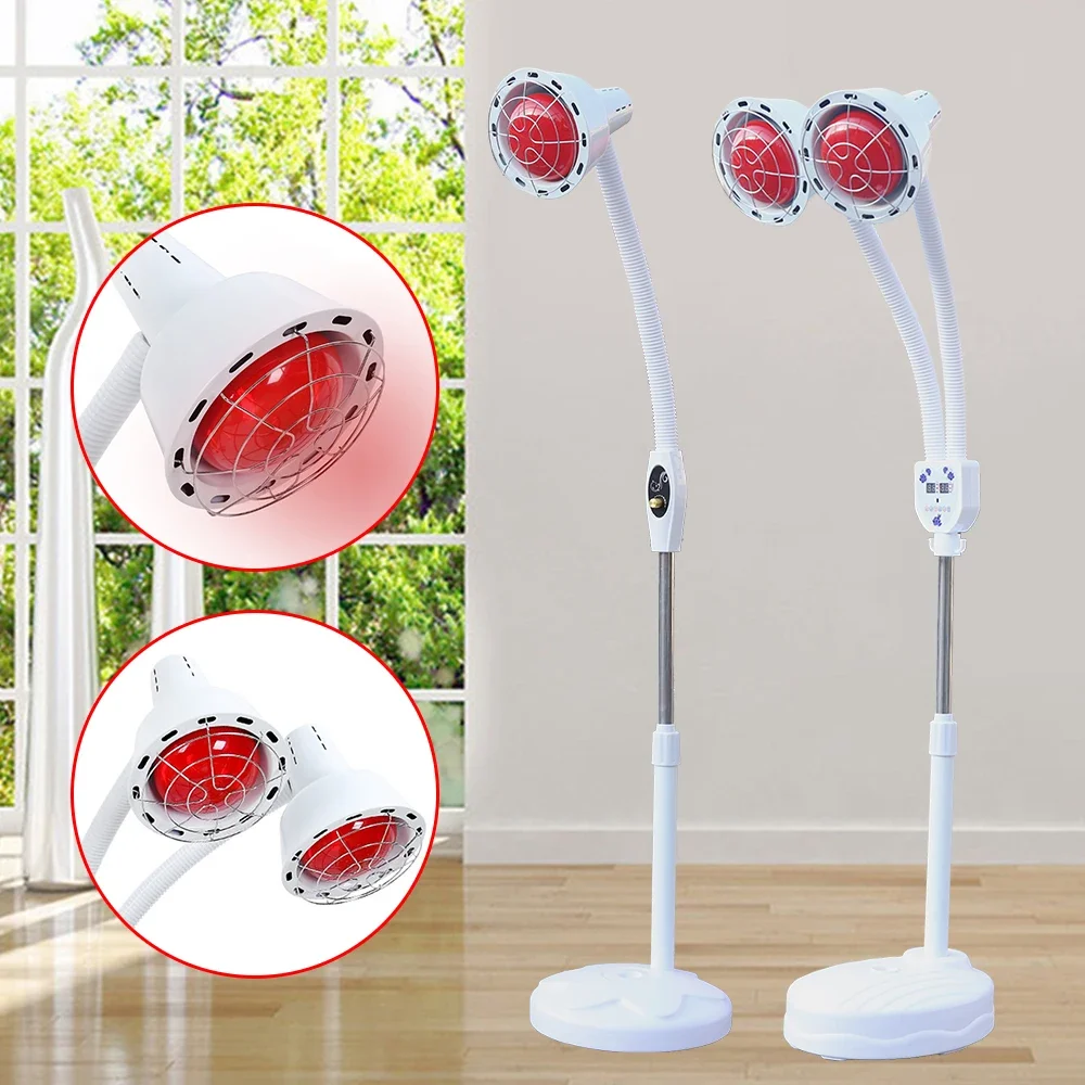 

Adjustable Floor Stand And Temperature 275W IR Infrared Red Heat Light, Therapy Bulb Muscle Pain Relief Therapeutic Lamp