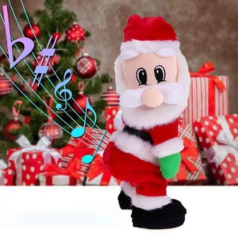 Dancing Santa Claus 14 Inch Musical Electric Twerk Singing Dancing Santa Clause Hip Shake Figure Twisted Hip Toys Electric Toys