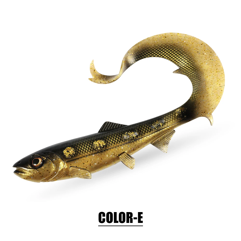 Spinpoler 17.5 cm 22 cm Firebomb Lange Golvende Staart Grub Zachte Swimbait Vissen Lokken Grote Snoekbaars Aas Zander Meerval visgerei