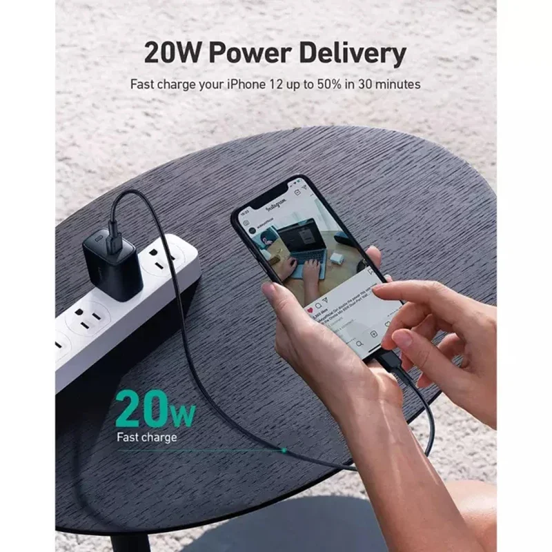 AUKEY PA-F1S سويفت 20 واط USB C شاحن سريع للهاتف طوي التوصيل وتسليم الطاقة 3.0 PD مهايئ شاحن USB C الجدار شاحن