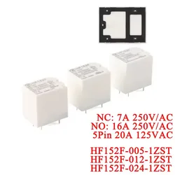 5Pcs/1pc High Power Relay HF152F HF152F-005-1ZST HF152F-012-1ZST HF152F-024-1ZST DC 5V 12V 24V 5Pin NC 7A 250V/AC NO 16A Rele