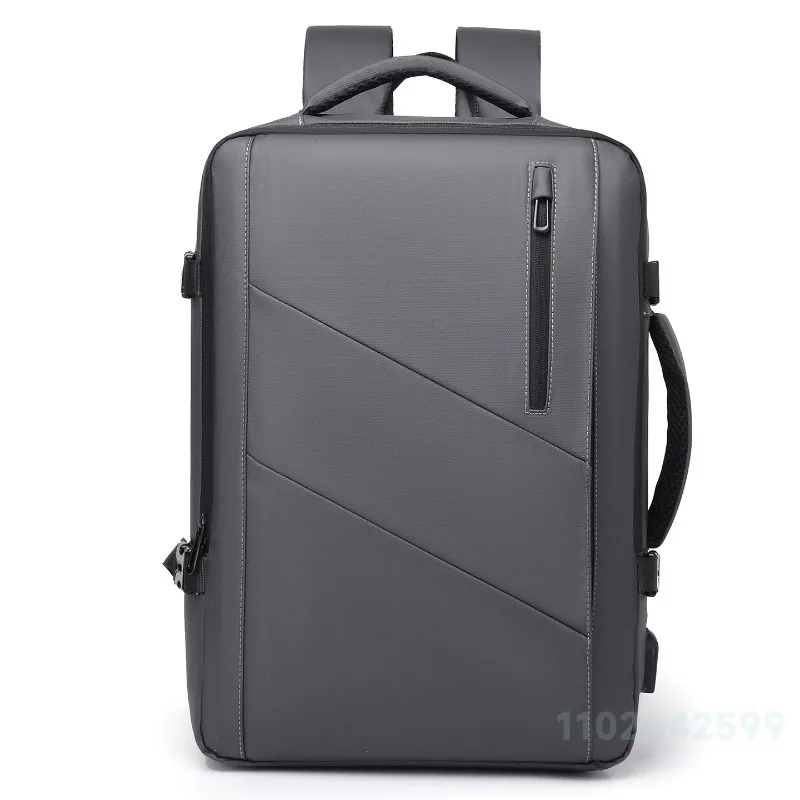 Men's Business Travel Backpack Fashionable High Quality Wear Resistant Waterproof Backpack Multi Functional Expandable Backpack