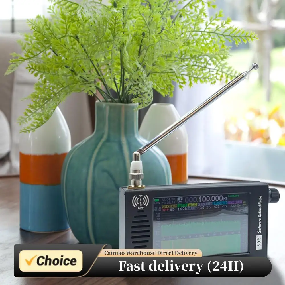 DSP SDR راديو استقبال المحمولة على الموجات القصيرة راديو قابلة للشحن على الموجات القصيرة AM FM DSP راديو مع مقبس هوائي سماعة الرأس للخارجية #1