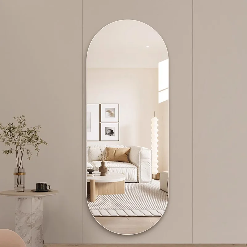 

frameless full-body mirror without punching piercing mirror wall-mounted bedroom home fitting explosion-proof mirror