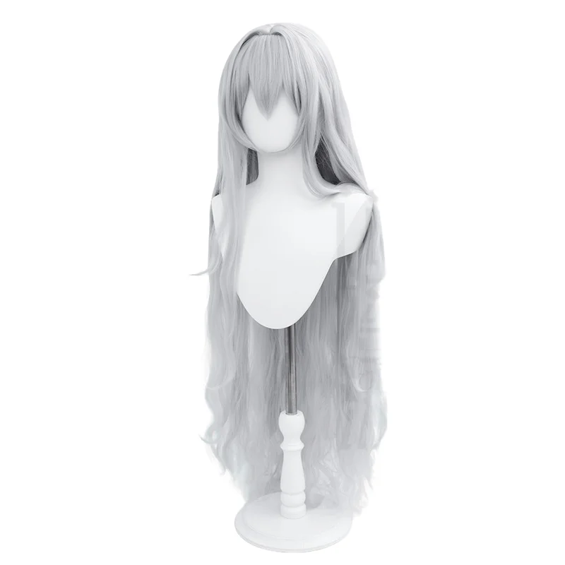 Game Azur Lane Shinano Cos Wig 115-120CM Silver White Heat-resistant Synthetic Hair Halloween Party Anime Cosplay Wigs+wig Cap