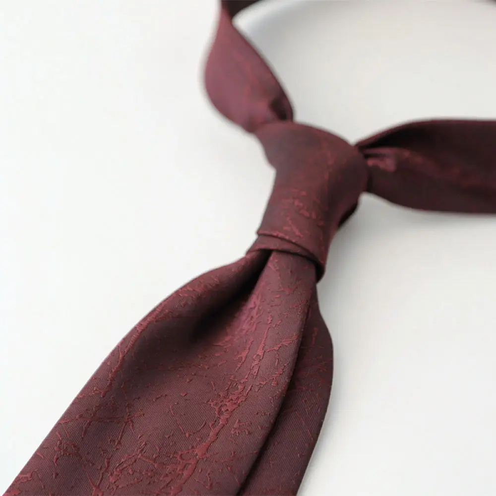 Elegant Mens Tie Business Formal Neckwear 8cm Width Polyester Jacquard Fabric Classic Style For Wedding Party Office Suit