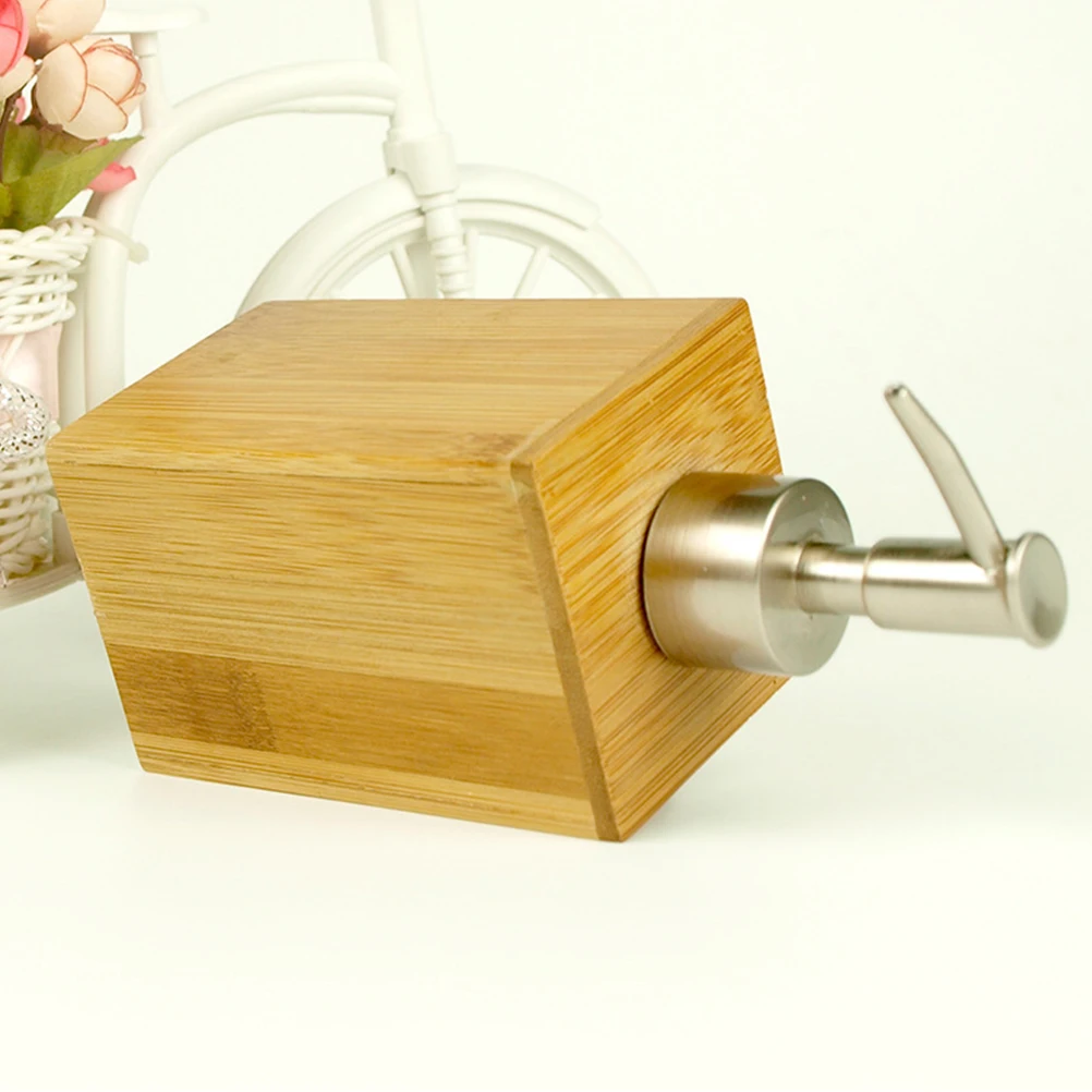 

2 pcs Shampoo Dispensers Pump Bottles For Bathroom Liquid Soap Dispenser Bamboo Refillable Hand Pump Bottles Leakproof Portable