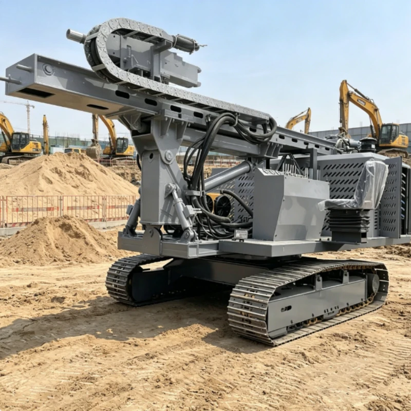 Customized Label Pile Driver Solar Hydraulic Screw Pile Driver Machine Factory Direct Sale