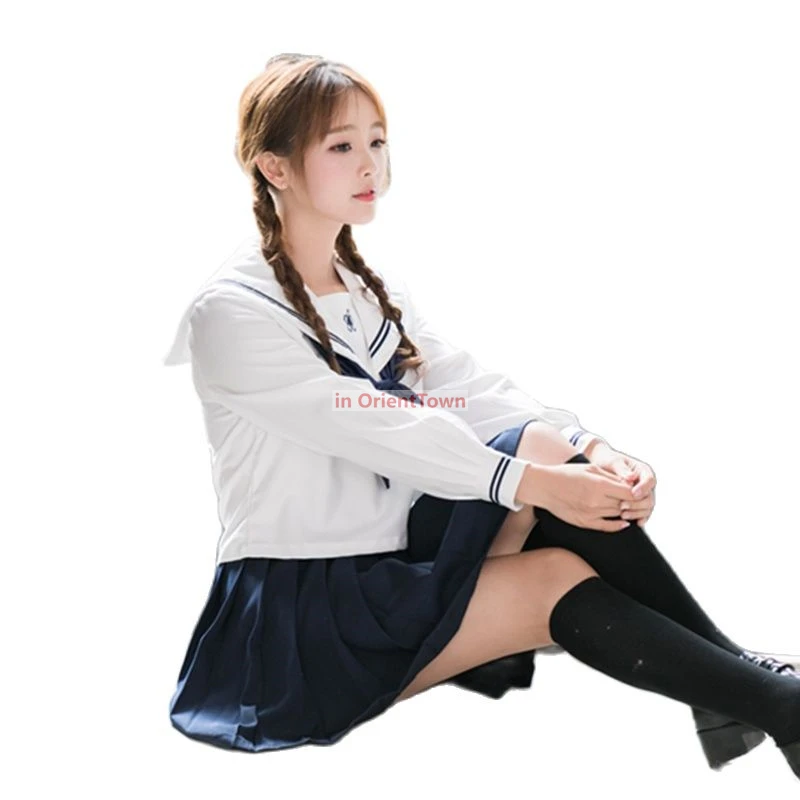 학교 교복 영국식 한국식 일본식 대학풍 세트 패셔너블 긴 소매 여학생 공연 의상