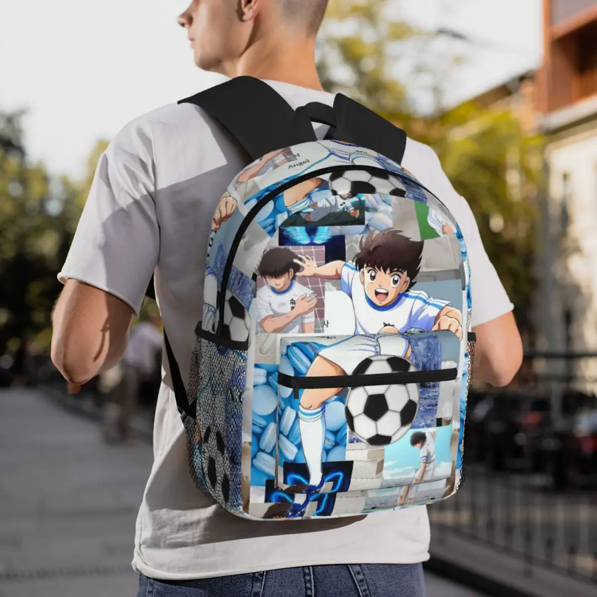 Ozora Oliver Atom Capitan Tsubasa Backpack Daypack Large Capacity Children BookBag School Bag Shoulder Bags for Men Women