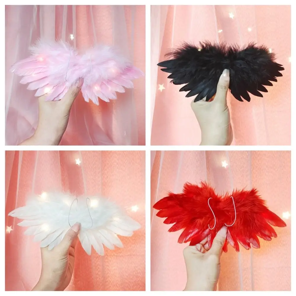 Bonita muñeca de algodón con alas de peluche suave Corea Kpop 20CM muñeca alas de plumas juguete ídolo de dibujos animados muñeco de peluche ala niñas