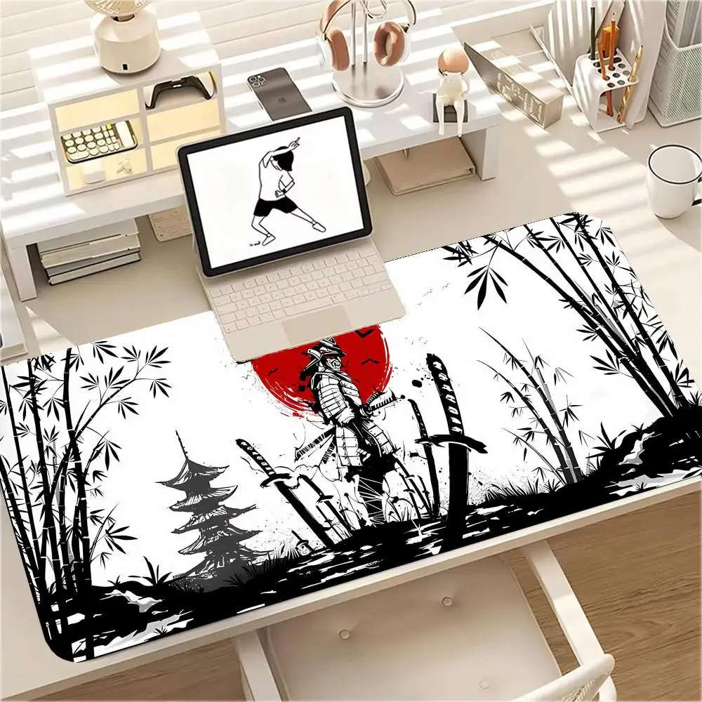 Japanse Samurai Muismat 900X400MM Grote Gaming Muismat Toetsenbord Gamer Rubber Anti-Rimpel Anti-Slip bodem Bureau Mat