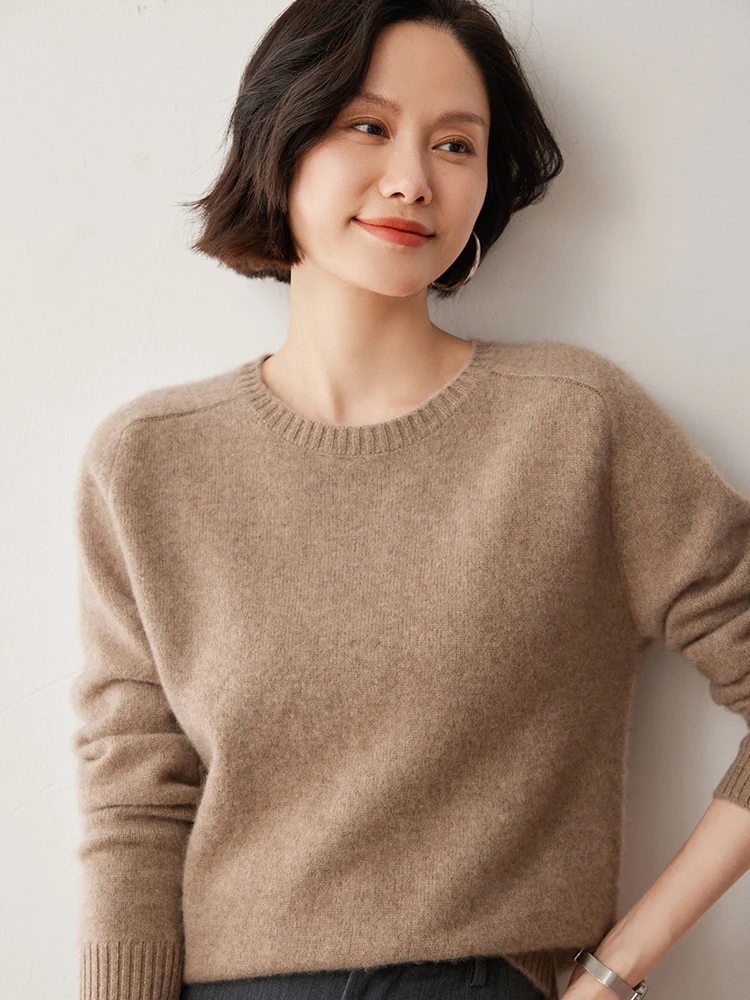 뜨거운 판매 여성 스웨터 풀오버 100% 캐시미어 풀오버 가을 겨울 스웨터 o-넥 안장 어깨 라글란 슬리브 따뜻한 의류