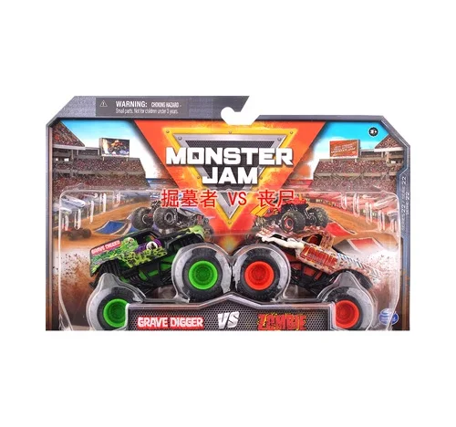 2PCS/SET Original MONSTER JAM Monster Truck Toy Car Children Toys Collector Metal Diecast Model Car Boys Toys