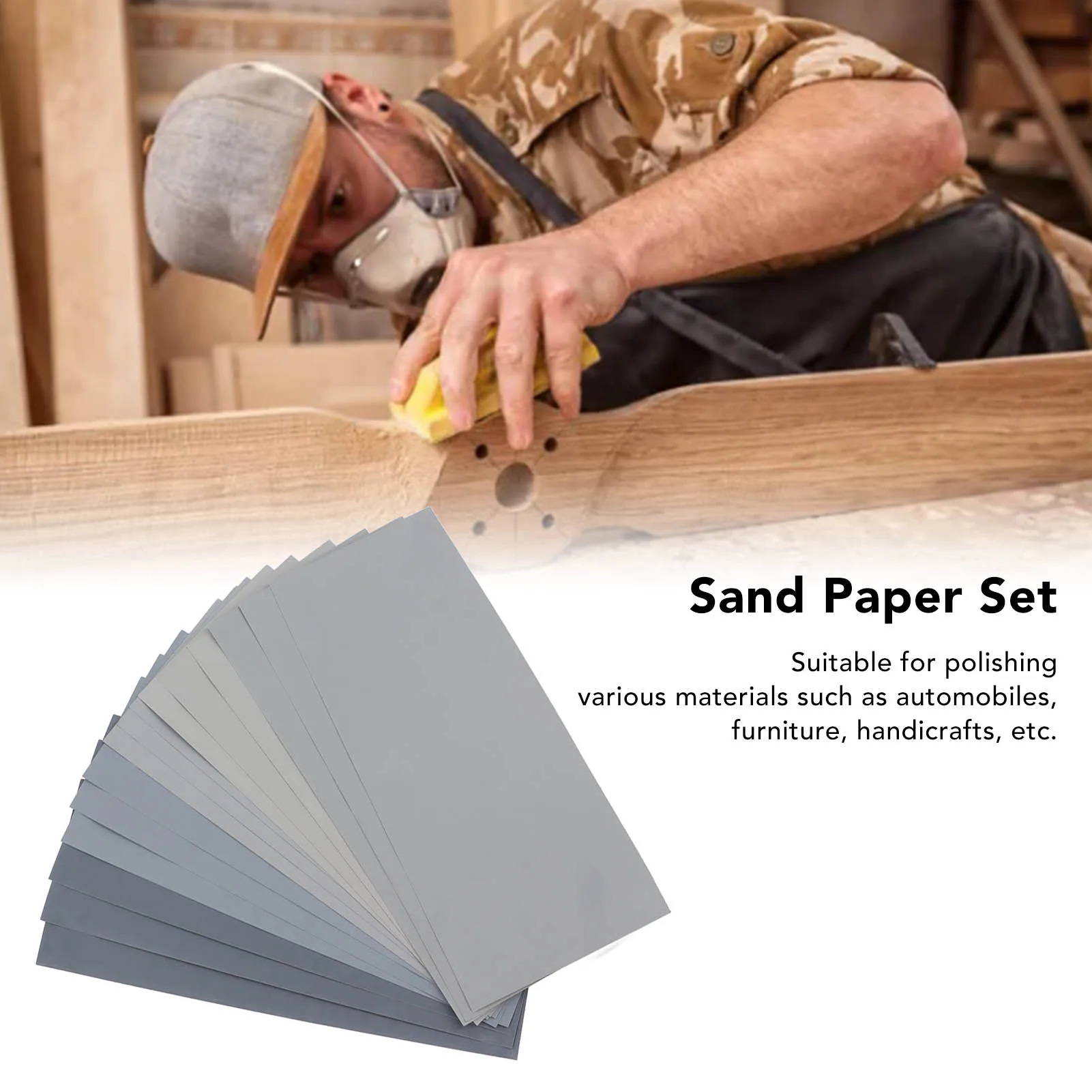 Sandpaper Set 2000 3000 5000 7000 10000 Grit Silicon Carbide Sand Paper Assortment Kit for Automotive Crafts Sandpaper Set