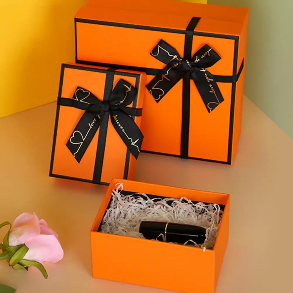 1 Set Accompanying Gift Box Useful Orange Gift Box Festival Perfume Cosmetics Wallet Gift Packaging Box for Storage