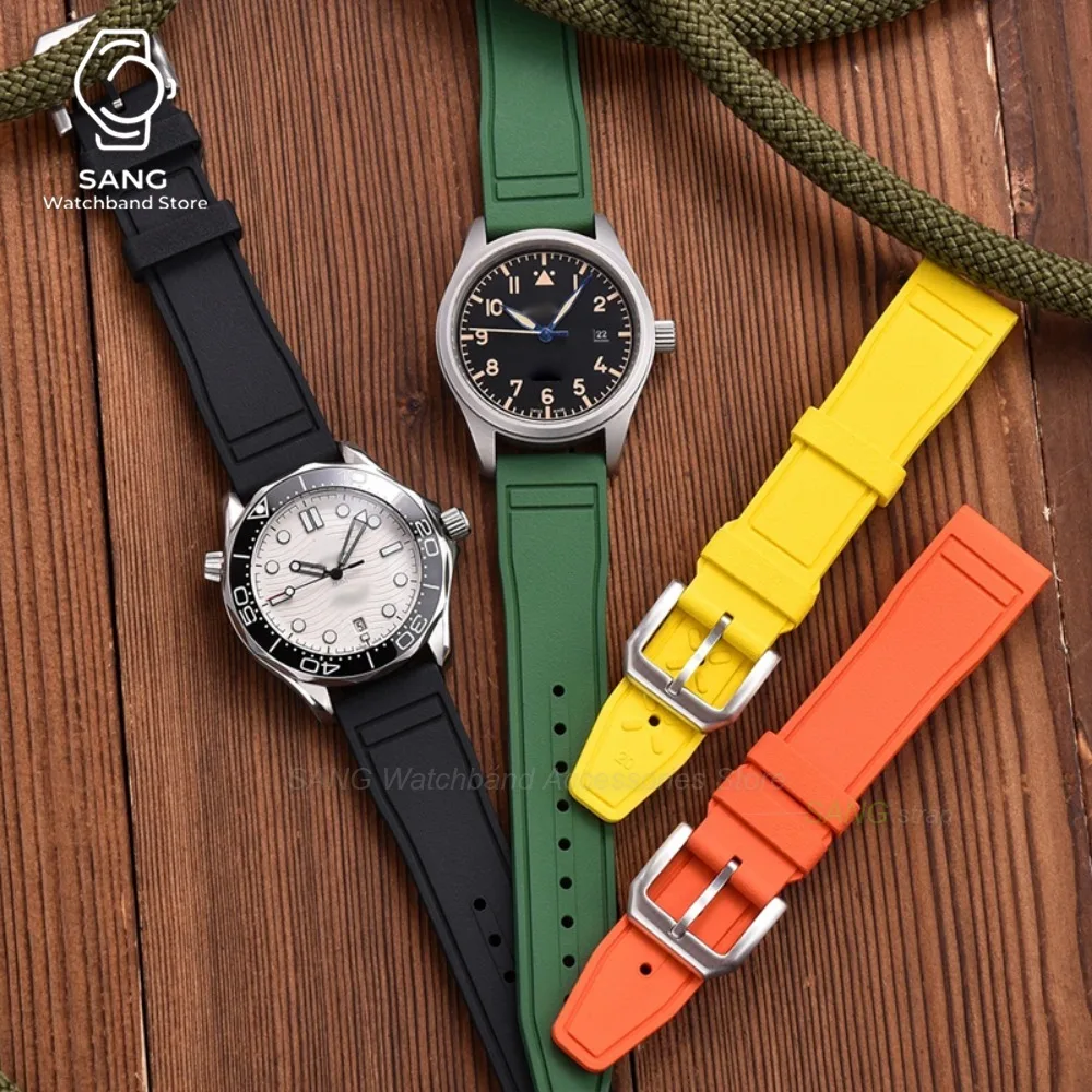 Quick Release Watch Straps for IWC PILOT Portugal PORTOFINO 20mm 21mm 22mm Premium Grade Rubber Bands Waterproof Sport Bracelets