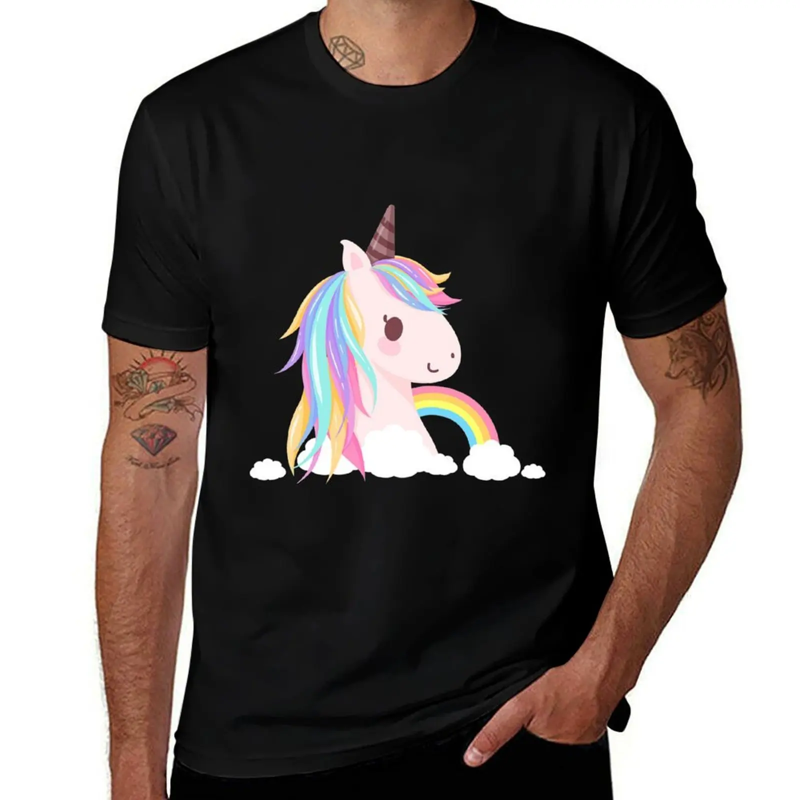 Cute baby unicorn T-Shirt Big and Tall Short Sleeve Tee T-Shirt