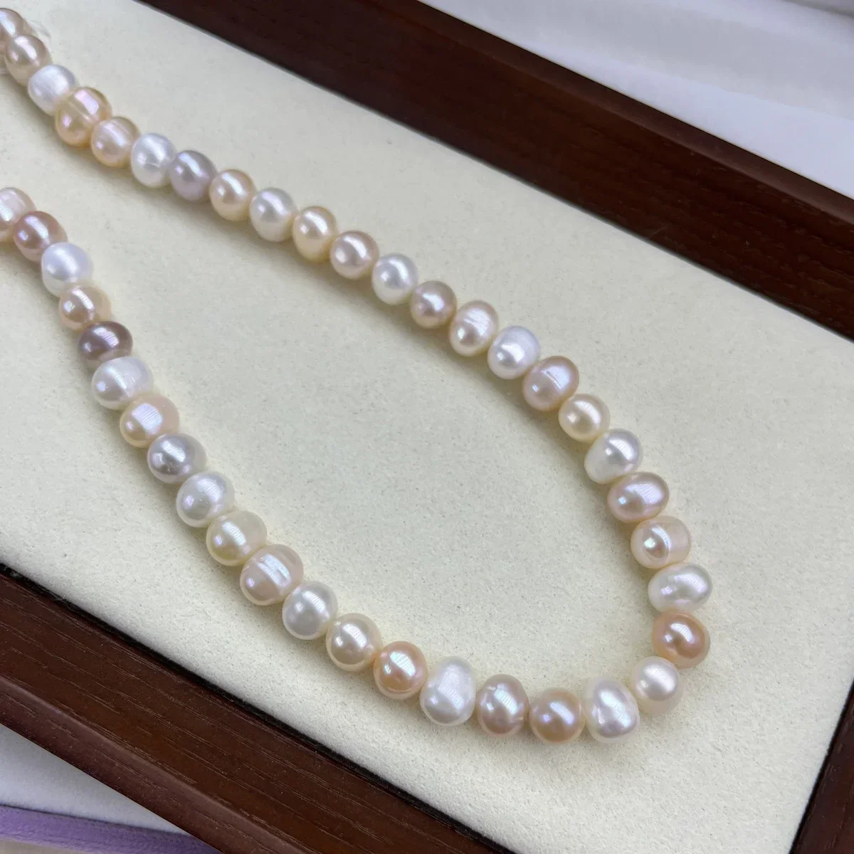 

9-10mm 4A Smooth Natural Freshwater Mixed Color Near Round Pearl Isolated Bead Jewelry Make DIY Necklace Bracelet Accessories