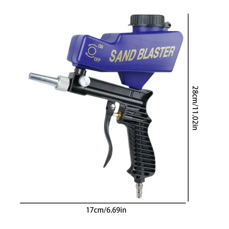 Sandblasting Machine Kit Sand Blasting Kit Handheld Sandblasting Equipment Rust Remover For Metal Paint Restoration Wood