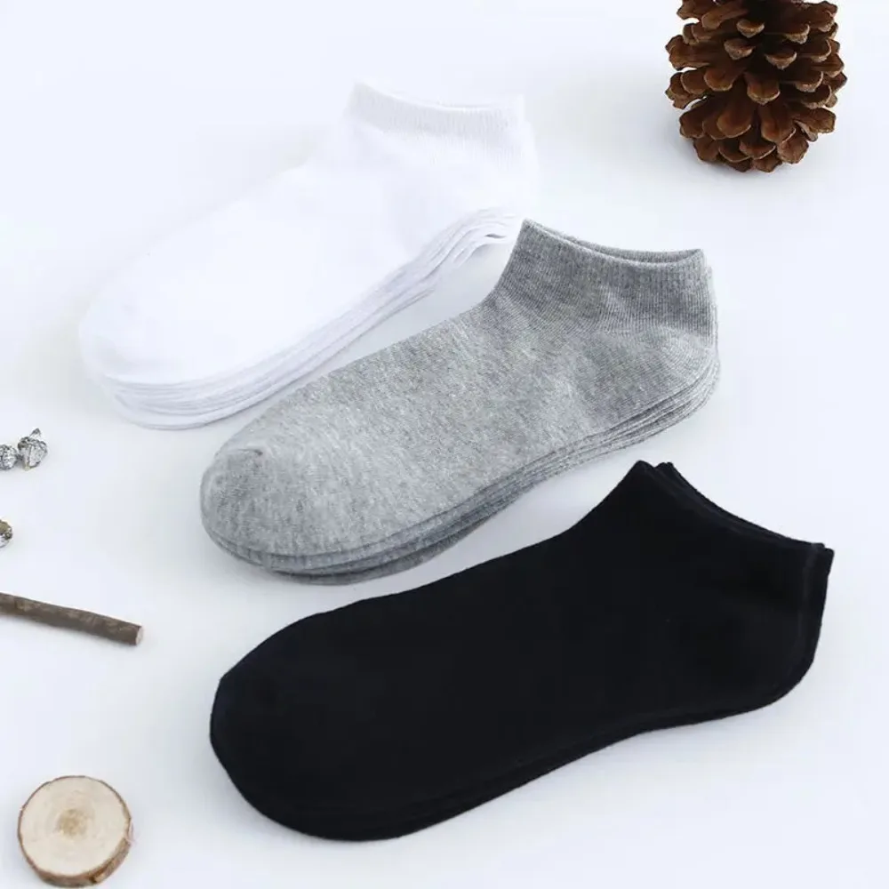 Socks Men's Short Socks Short Summer Thin Low Top Shallow Invisible Black White Grey Boat Socks Chaussettes Femmes Medias Носки