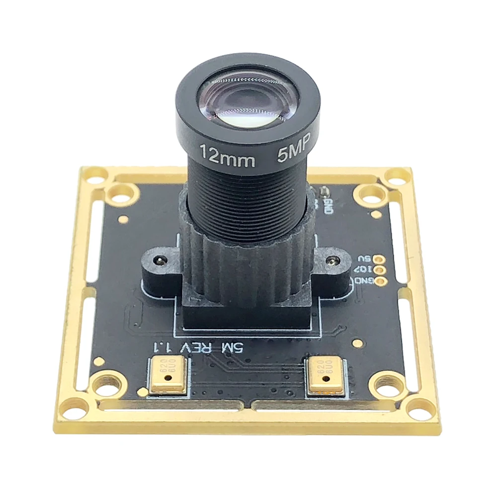 نقية المادية 12 مللي متر 16 مللي متر 25 مللي متر صفر تشويه CCTV كاميرا ويب HD 5MP IMX335 UVC 2592*1944 30FPS وحدة كاميرا بمنفذ USB ميكروفون
