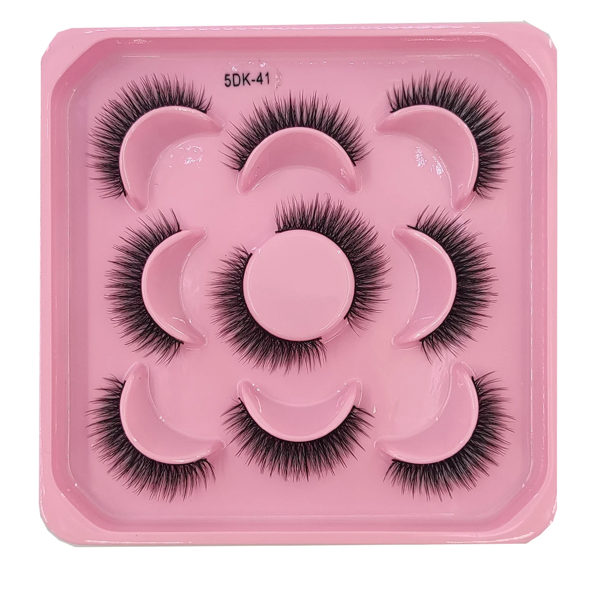 AMSDCN 5 pares de cílios de vison artificial de longa duração natural dramático extensão de cílios beleza e maquiagem
