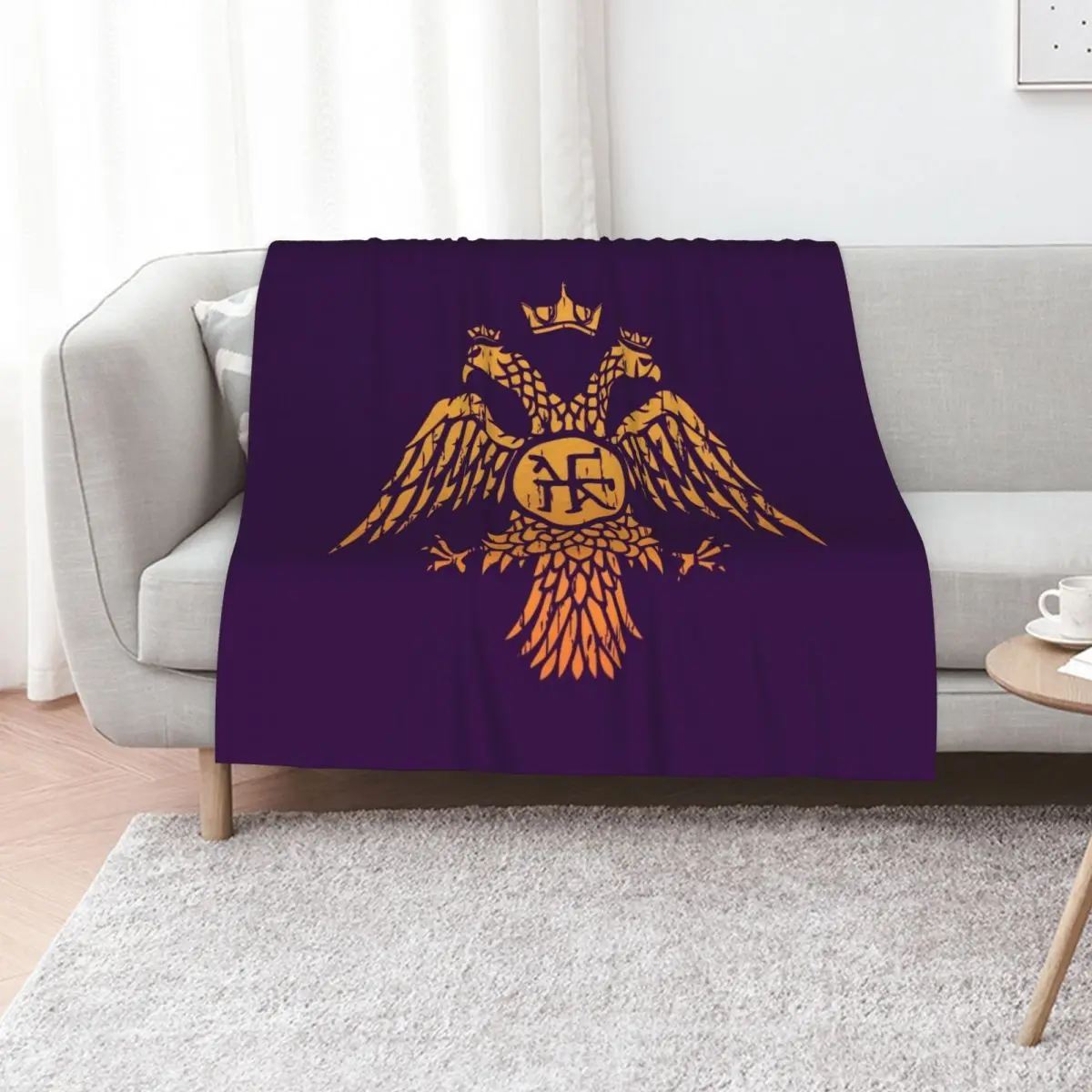 

Byzantine Eagle Symbol Flag Throw Blanket Personalized Gift Blankets For Sofas Luxury Brand heavy to sleep Blankets