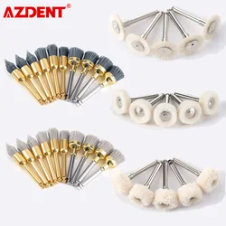 AZDENT 10 stücke Dental Dental Polieren Pinsel Rad 2,35mm Für Contra Winkel Handstück Ziegenhaar Baumwolle Filz Polierer Prophy pinsel