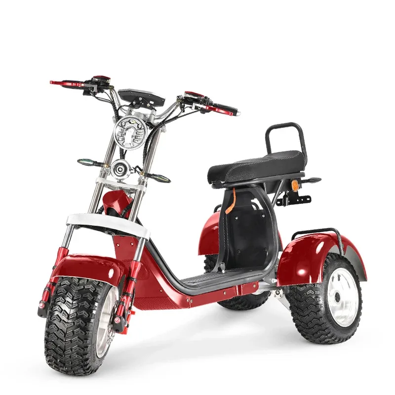 

4000w 20ah Lithium Battery eec 10 inch fat tire tricycle 3 wheel Scooter Cargo Double Motor