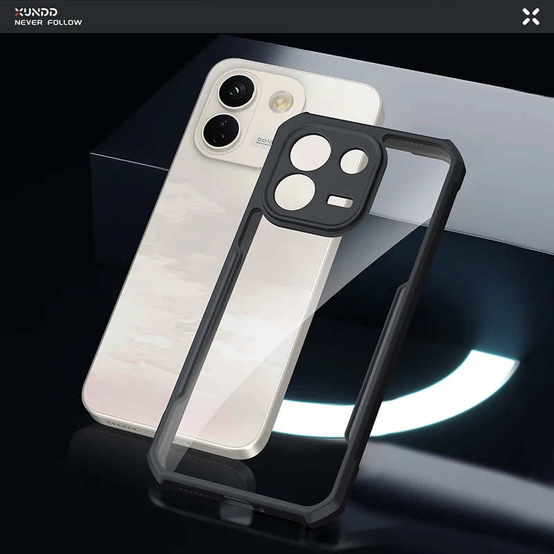 Case For Xiaomi Redmi Note 17 Pro Max 5G XUNDD Airbags Shockproof Transparent PC+TPU Camera Protection Clear Cover