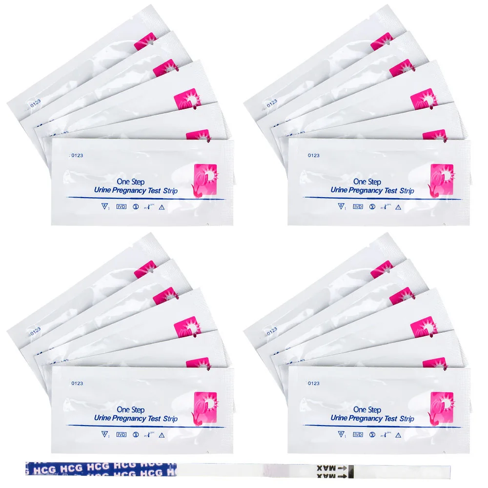 20Pcs Early Pregnancy Test Strips for Women 99% Accuracy HCG Testing Kits Urine Measuring Expecting a baby