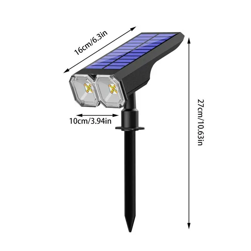 أضواء تعمل بالطاقة الشمسية في الهواء الطلق للساحة ، أضواء المناظر الطبيعية ، حديقة ضوء ، مقاوم للماء