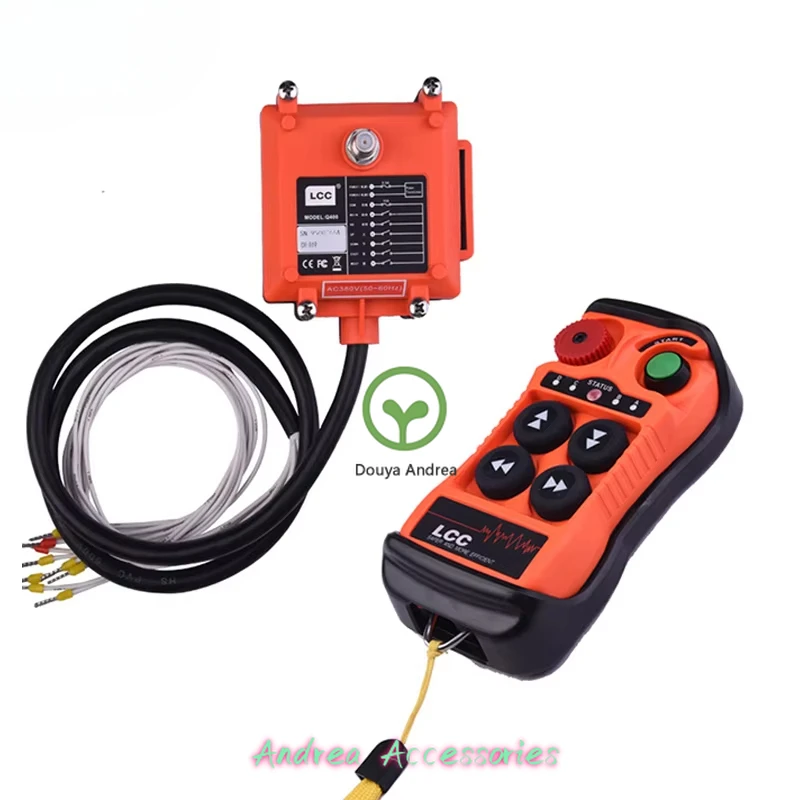 

Stocked LCC Q400 Transmitter Receiver 100m 4 Channel Crane Wireless Crane Remote Control for Hoist Lifting