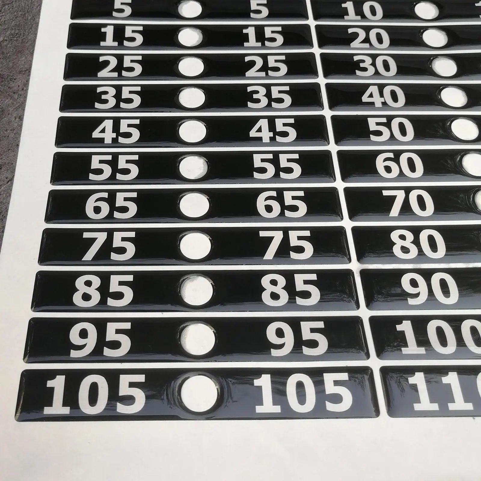 PVC Weight Stack Labels Fitness Equipment Accessory Weight Number Stickers for Gym Rubber Bands Workout