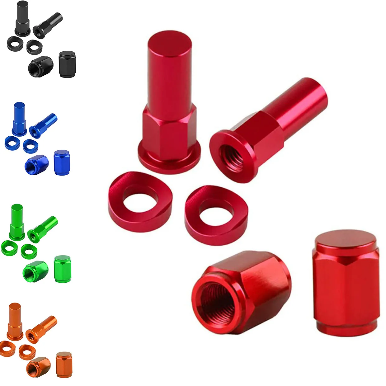 Dirt Bike Rim Lock Nuts Bolts Spacer Motocross Valve Cap For CRF 250R 450R 250X 450X 250 450 450RX 250RX CR 125 250 CR250