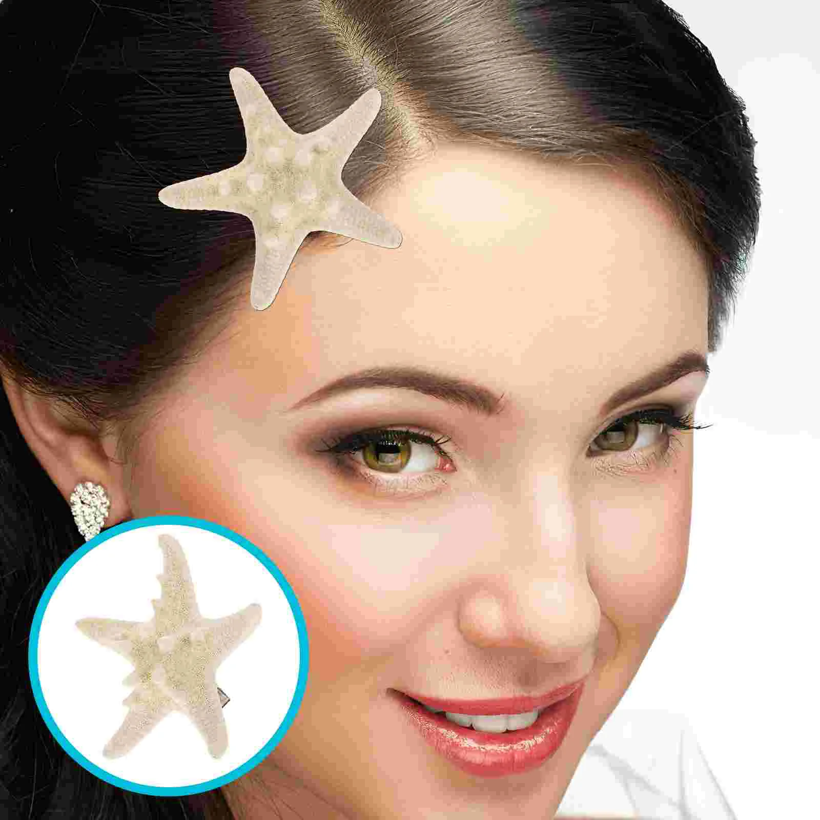 

6pcs Sea Star Shape Hair Clips Ocean Style Hair Clips Barrettes for Women Lady (Size for Random) sea star hair clip