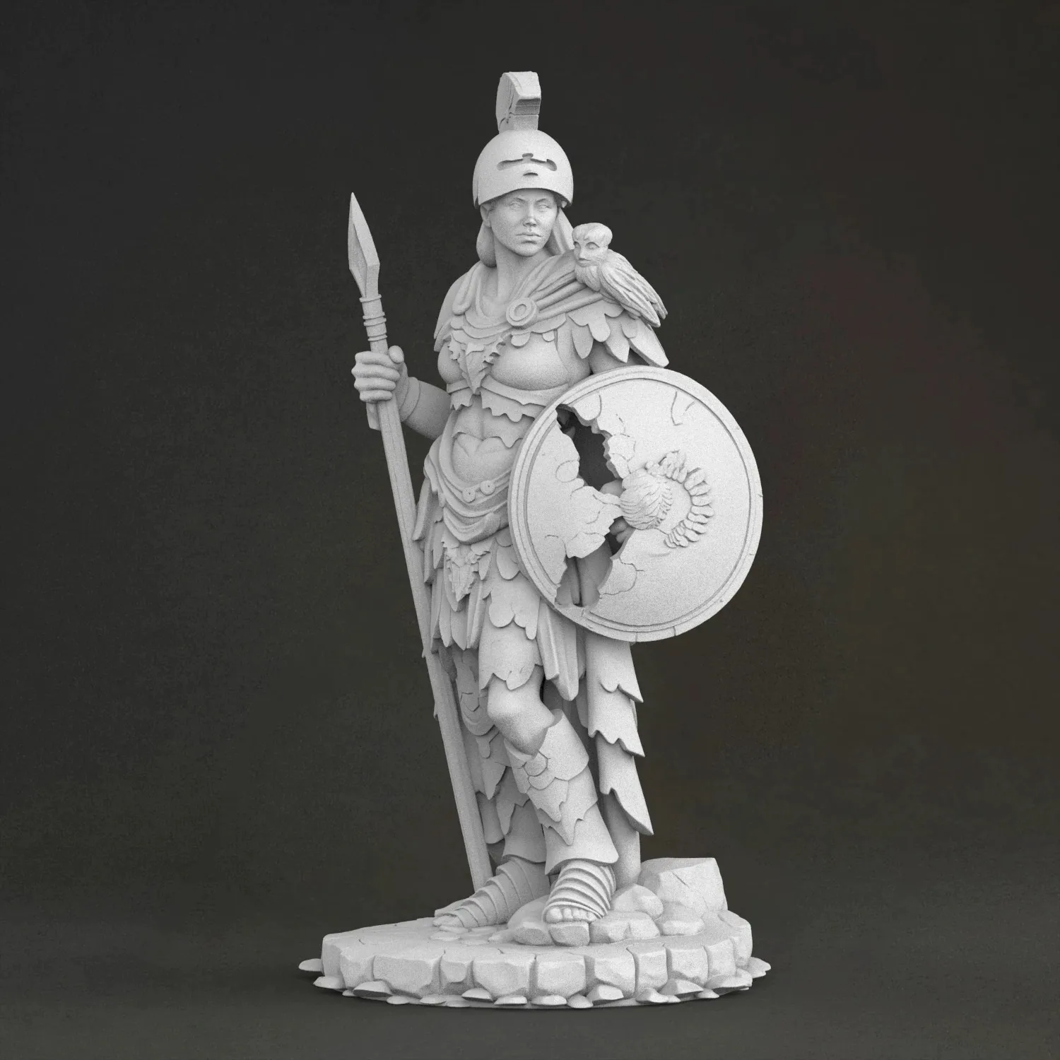 'Broken Athena' Sculpture, 3D Printed Resin Material, Hand-Painted, Plaster-Like Textured Decoration (Ships Within 10 Days)